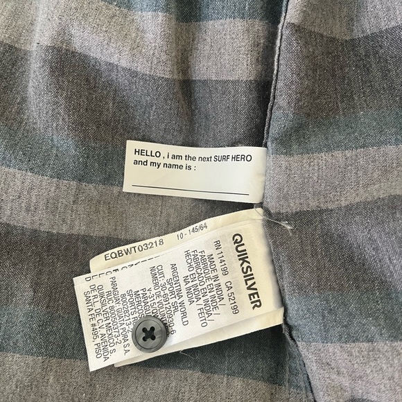 Quiksilver BIG boys button-down shirt. Small in EXCELLENT condition‼️Grey & blue - Picture 7 of 7